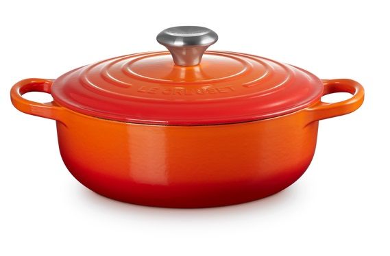 Oranjerood Rond 24 cm laag model