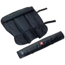 Messenhouder, 7 vakken, zwart kunstleer