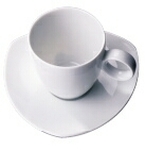 Koffiekop en schotel driehoek