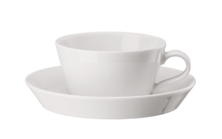 Thee/cappuccinokop en schotel