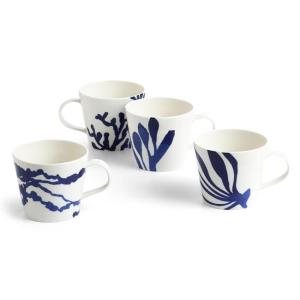 Bekers set van 4  Mixed Patterns Blue