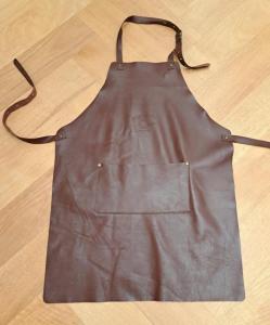 Lederen schort Cognac