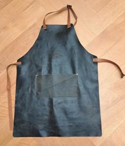 Lederen schort Geschuurd Donker Grijs