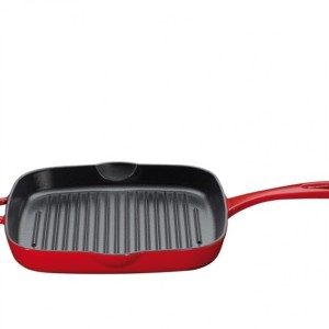 Grillpan rood met handvat