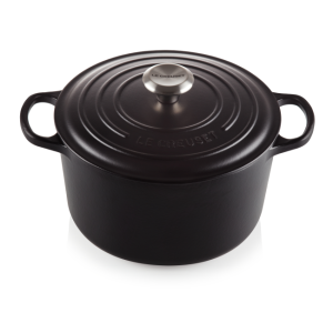 Mat zwart Rond 24cm Hoog model