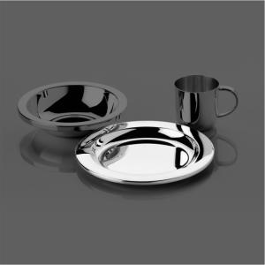 Kinderbordje 19 cm 90 grams verzilverd