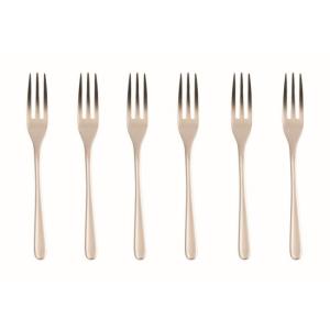 Antique Champagne Set van 6 Gebaksvorkjes