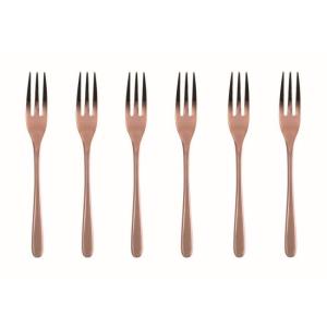 Copper Set van 6 Gebaksvorkjes