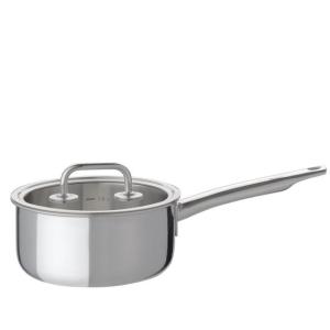 Steelpan met glasdeksel 16 cm