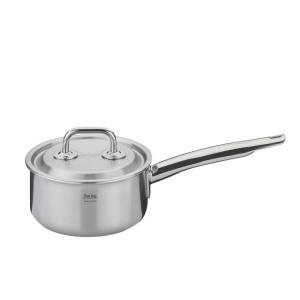 Steelpan 14 cm, laag model met deksel