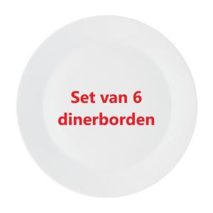 Set van 6 dinerborden 27 cm