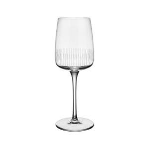 Set van vier glazen voor witte wijn