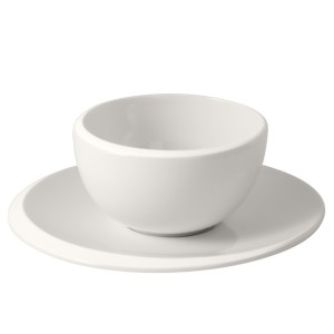 Koffiekop en schotel zonder oor