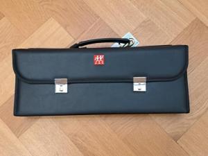 Messenhouder, 16 vakken, zwart kunstleer